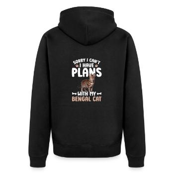 Désolé, je n’arrive pas à faire de plans avec mon - Veste à capuche bio Premium Unisexe - noir - Dos - Nico (187cm)