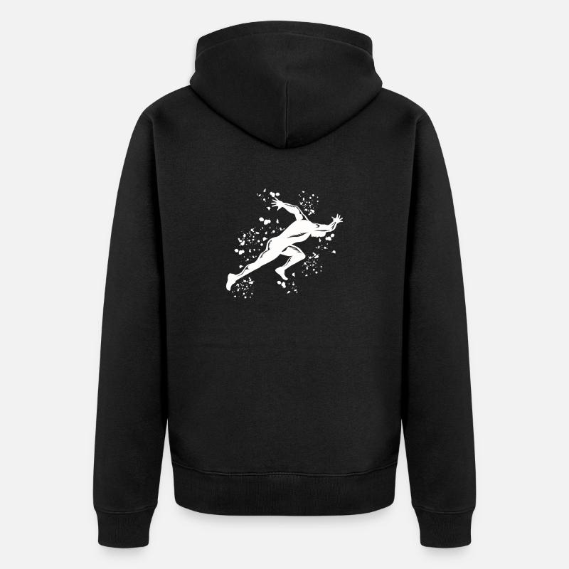 Sprinter Colorsplash Sprintender Sprint - Unisex Premium Bio Zip Hoodie - Schwarz