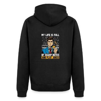 Music Teacher My Life Is Full Of Classical Music - Unisex Premium Organic Zip Hoodie - black - Back - Nico (187cm)