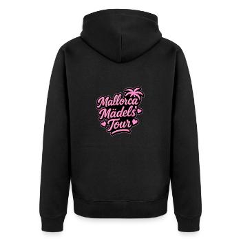 Mallorca Mädels Tour - Unisex Premium Bio Zip Hoodie - Schwarz - Hinten - Nico (187cm)
