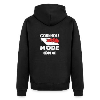 Mode joueur Cornhole activé - Veste à capuche bio Premium Unisexe - noir - Dos - Nico (187cm)