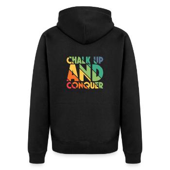 Boulderer Chalk Up et Conquer Bloc - Veste à capuche bio Premium Unisexe - noir - Dos - Nico (187cm)
