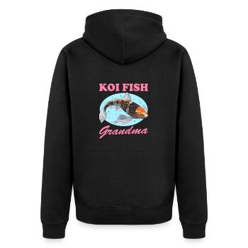 Poisson Koi Grandma Koi Nishikigoi Cadeau - Veste à capuche bio Premium Unisexe - noir - Dos - Nico (187cm)