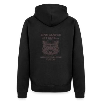 La calvitie est une coiffure inhabituelle - Veste à capuche bio Premium Unisexe - noir - Dos - Nico (187cm)