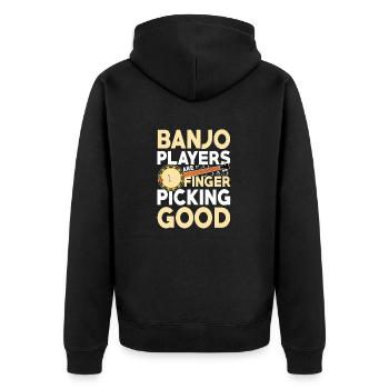 Les joueurs de banjo font de la bonne musique - Veste à capuche bio Premium Unisexe - noir - Dos - Nico (187cm)