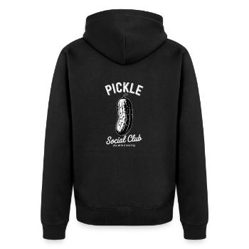 Cornichon à l’aneth Je suis l’un des cornichons - Veste à capuche bio Premium Unisexe - noir - Dos - Nico (187cm)