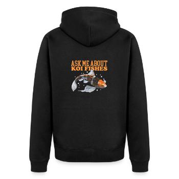 Poissons Koi Koi Nishikigoi Cadeaux - Veste à capuche bio Premium Unisexe - noir - Dos - Nico (187cm)