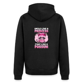 Drôle mignon raton laveur sauvage Mème - Veste à capuche bio Premium Unisexe - noir - Dos - Nico (187cm)
