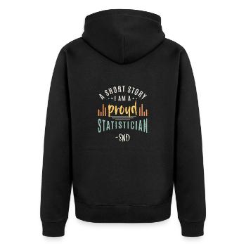 Statisticien Une petite histoire Je suis un scientifique des données - Veste à capuche bio Premium Unisexe - noir - Dos - Nico (187cm)