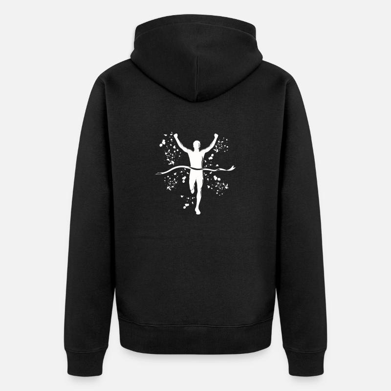 Marathoniens Run Finisher Marathon - Veste à capuche bio Premium Unisexe - noir