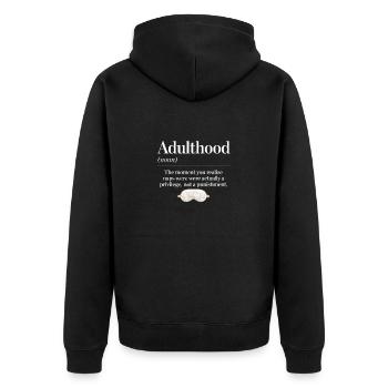 Âge adulte : reconnaître la sieste comme un privilège - Veste à capuche bio Premium Unisexe - noir - Dos - Nico (187cm)