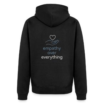 The social worker supports the psychological - Unisex Premium Organic Zip Hoodie - black - Back - Nico (187cm)