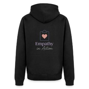 The social worker supports the psychological - Unisex Premium Organic Zip Hoodie - black - Back - Nico (187cm)