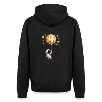Astronaute mignon 4e anniversaire garçon espace - Veste à capuche bio Premium Unisexe - noir - Dos - Nico (187cm)
