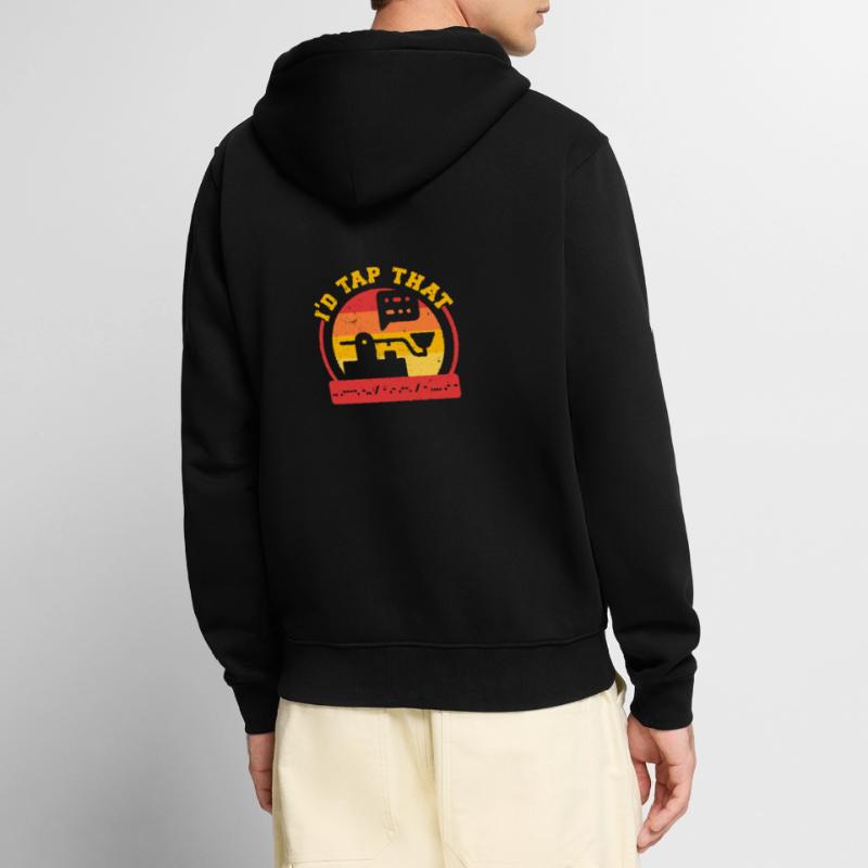 Morsecode Morse Code I'd Tap That Unisex Premium Bio Zip Hoodie