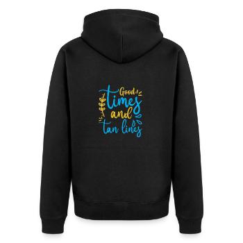 Lignes de bronzage Good Times - Veste à capuche bio Premium Unisexe - noir - Dos - Nico (187cm)