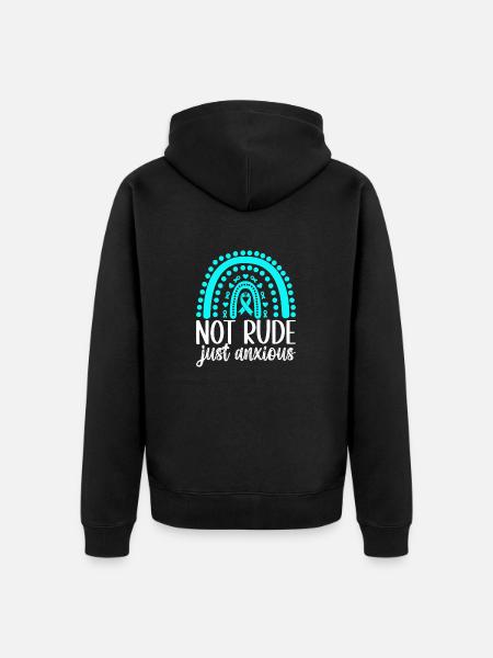 Angststörung Anxiety disorder - Unisex Premium Bio Zip Hoodie - Schwarz
