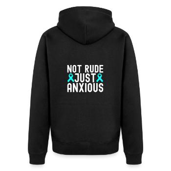 Trouble anxieux Trouble anxieux - Veste à capuche bio Premium Unisexe - noir - Dos - Nico (187cm)