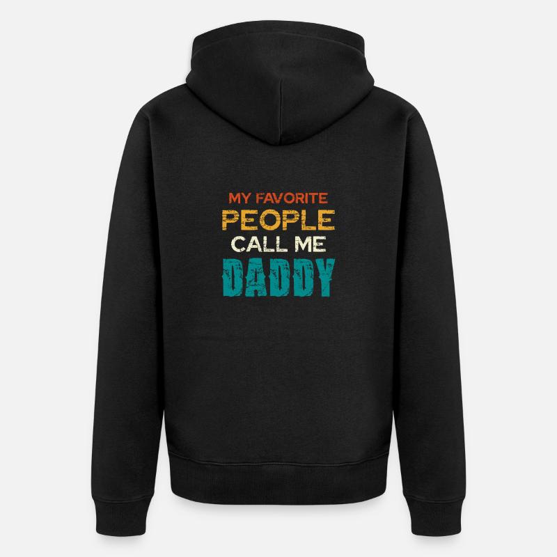 Mes proches m’appellent papa - Veste à capuche bio Premium Unisexe - noir
