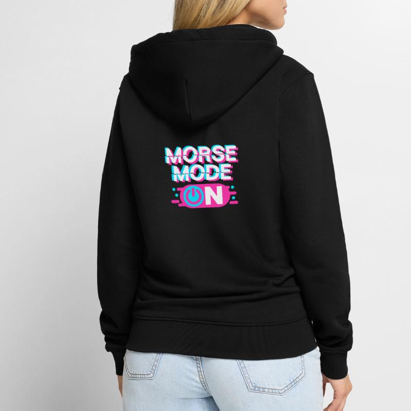 Morsecode, Morse, code Morse activé Veste à capuche bio Premium Unisexe