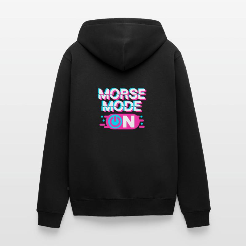 Morsecode, Morse, code Morse activé Veste à capuche bio Premium Unisexe