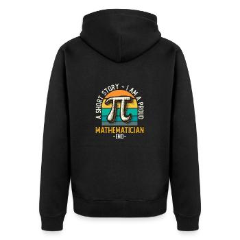 Mathematician A Short Story I Am A Statistician - Unisex Premium Organic Zip Hoodie - black - Back - Nico (187cm)