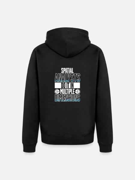 Geografische Informationssysteme Spatial Analysts - Unisex Premium Bio Zip Hoodie - Schwarz