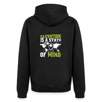 Geografische Informationssysteme - Unisex Premium Bio Zip Hoodie - Schwarz - Hinten - Nico (187cm)