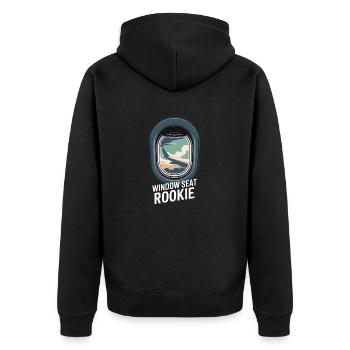 First time flying Travel Memory Sky - Unisex Premium Organic Zip Hoodie - black - Back - Nico (187cm)
