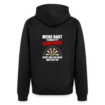 Joueur de fléchettes Fléchettes My Darts Technique - Veste à capuche bio Premium Unisexe - noir - Dos - Nico (187cm)