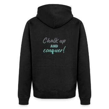 Boulderer Chalk Up et Conquer Bloc - Veste à capuche bio Premium Unisexe - noir - Dos - Nico (187cm)