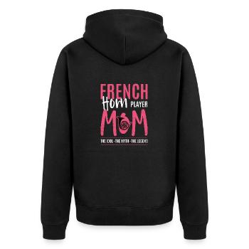 Corniste Maman L’Idole Le Corniste - Veste à capuche bio Premium Unisexe - noir - Dos - Nico (187cm)