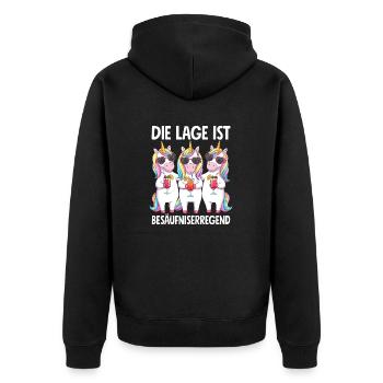 La situation est l’ivresse - Veste à capuche bio Premium Unisexe - noir - Dos - Nico (187cm)
