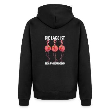 La situation est l’ivresse - Veste à capuche bio Premium Unisexe - noir - Dos - Nico (187cm)