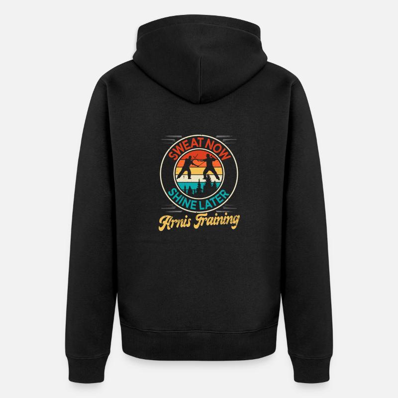 Escrima Arnis Arts Martiaux - Veste à capuche bio Premium Unisexe - noir
