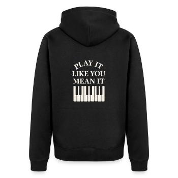 Classical Pianist Piano Life Music Recital - Unisex Premium Organic Zip Hoodie - black - Back - Nico (187cm)