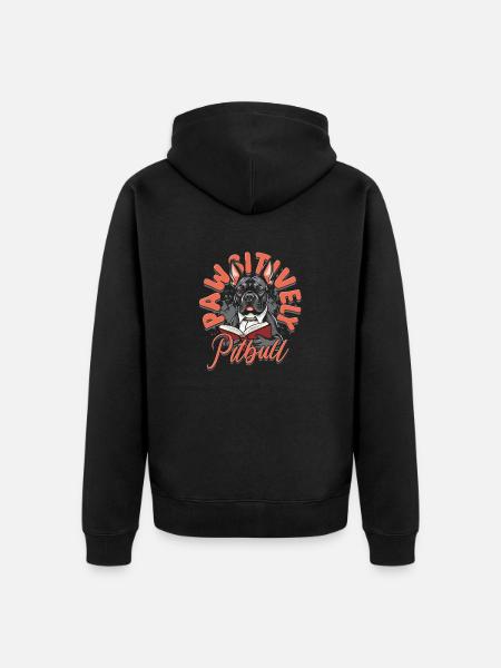 Pitbull Pitbulls Pawsitive Pitbull - Unisex Premium Bio Zip Hoodie - Schwarz