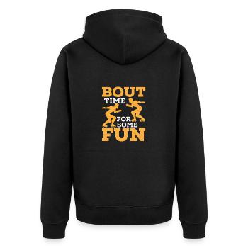 Bout Time For Some Fun Roller Derby Skating - Unisex Premium Organic Zip Hoodie - black - Back - Nico (187cm)