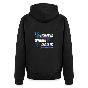 Dad Saying Design for Father's Day - Unisex Premium Organic Zip Hoodie - black - Back - Nico (187cm)
