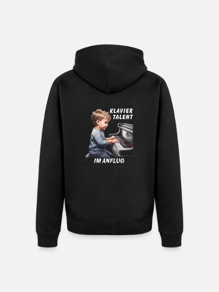 PIANO TALENT ON THE WAY - Unisex Premium Organic Zip Hoodie - black