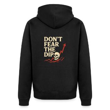 N’ayez pas peur du trader dip stock - Veste à capuche bio Premium Unisexe - noir - Dos - Nico (187cm)