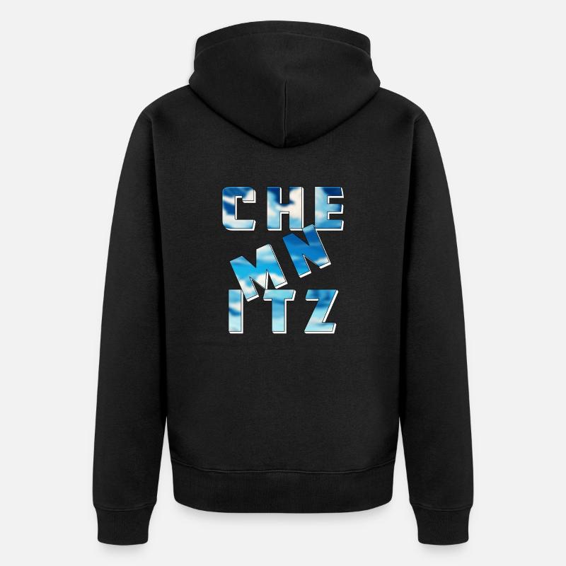 CHEMNITZ - Unisex Premium Bio Zip Hoodie - Schwarz
