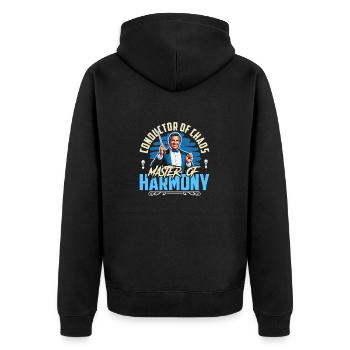Music Director Conductor Of Chaos Music Producer - Unisex Premium Bio Zip Hoodie - Schwarz - Hinten - Nico (187cm)
