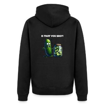 C’est toi mon frère ?! Cornichon de concombre Amateurs de concombre - Veste à capuche bio Premium Unisexe - noir - Dos - Nico (187cm)