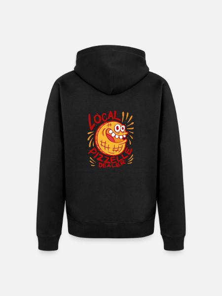 Pizzelle Waffle Biscuit - Unisex Premium Organic Zip Hoodie - black