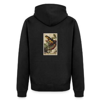 Salamanders Salamander - Unisex Premium Bio Zip Hoodie - Schwarz - Hinten - Nico (187cm)