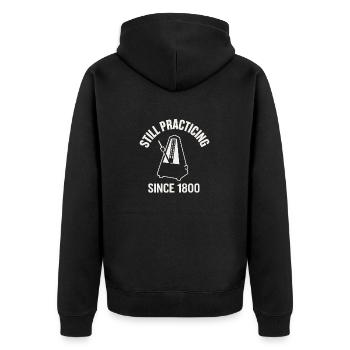 Classical Pianist Piano Life Music Recital - Unisex Premium Organic Zip Hoodie - black - Back - Nico (187cm)