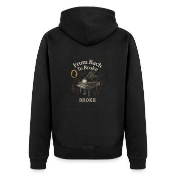 Classical Pianist Piano Life Music Recital - Unisex Premium Organic Zip Hoodie - black - Back - Nico (187cm)