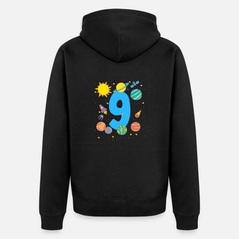 Aventure spatiale numéro neuf - Veste à capuche bio Premium Unisexe - noir