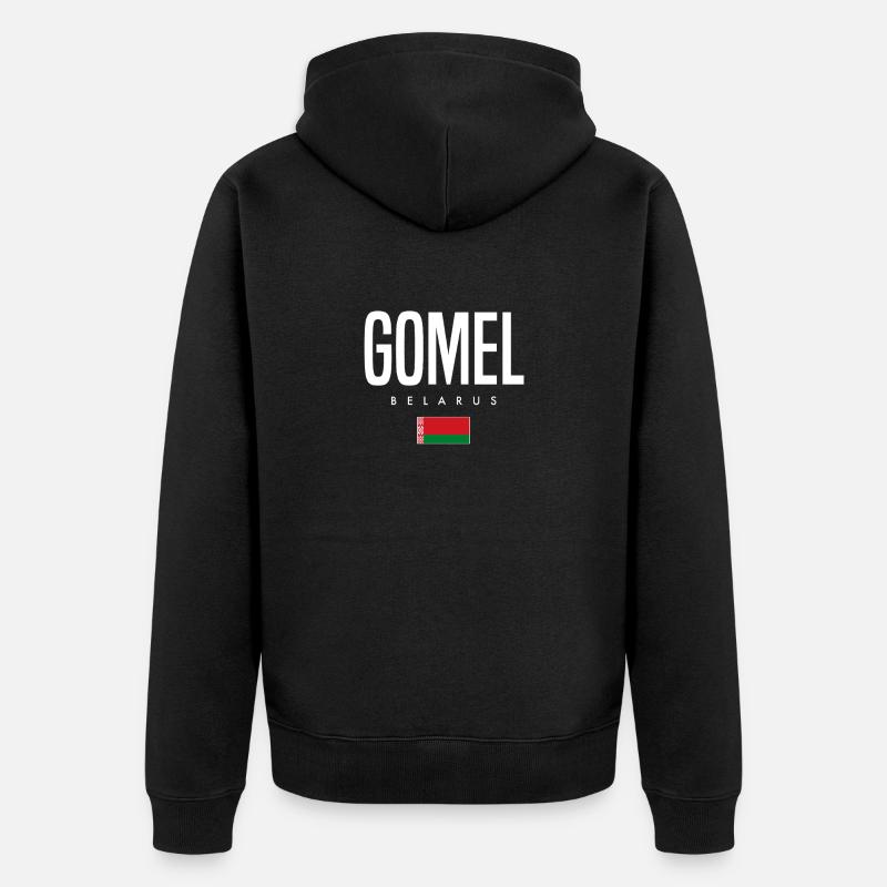 Gomel Biélorussie Weißrussland - Veste à capuche bio Premium Unisexe - noir